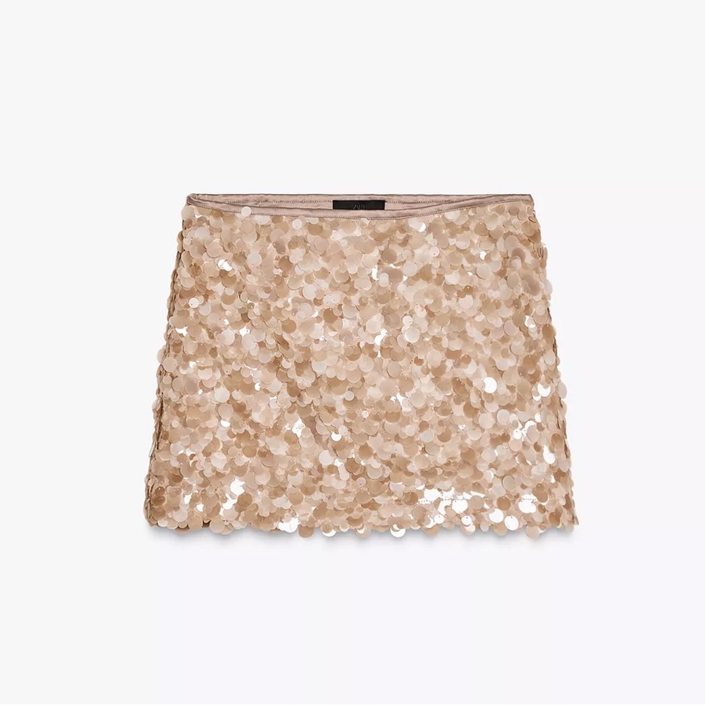 Zara SEQUIN MINI SKIRT
